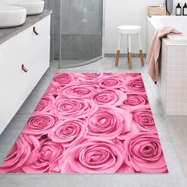 Tappeti moderni soggiorno Rose rosa