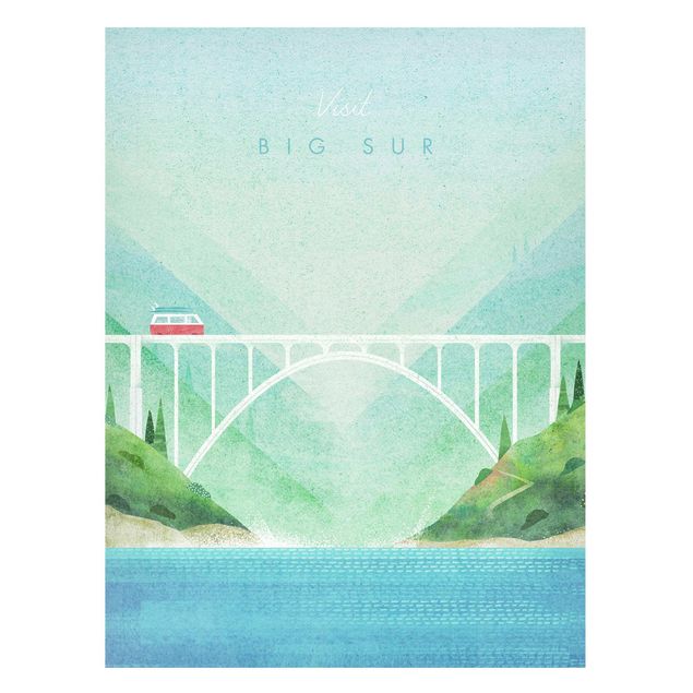 Lavagna magnetica - Poster di viaggio - Big Sur