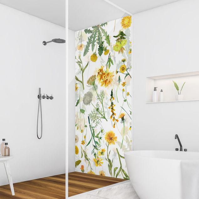 Rivestimenti per doccia disegni Fiori selvatici gialli