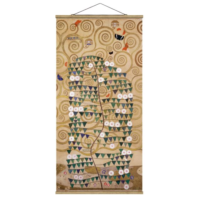 Quadro su tessuto con stecche per poster - Gustav Klimt - Design per lo Stocletfries - Verticale 2:1