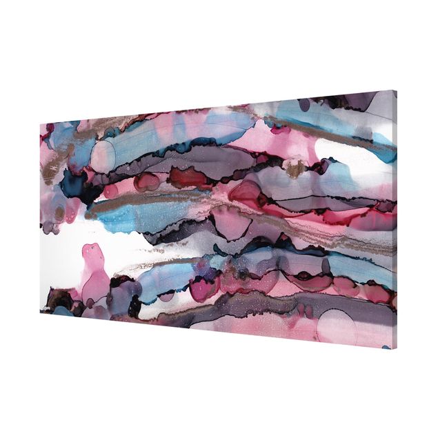 Lavagna magnetica - Onde cavalcanti in violetto con rosa e oro