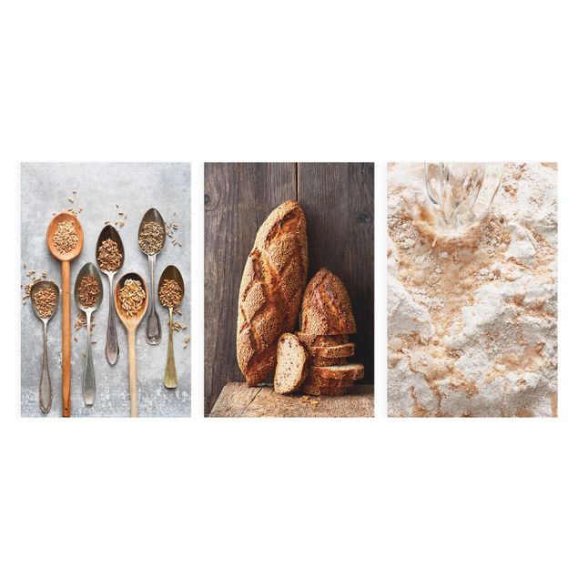 Stampa su tela 3 parti - baking bread - Verticale 3:2