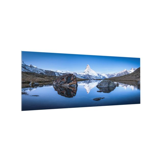 Paraschizzi in vetro - Lago Stellisee di fronte al Monte Cervino - Panorama 5:2