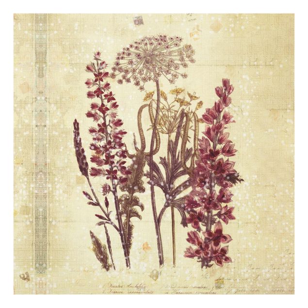Paraschizzi in vetro - Vintage Linen Look Flowers
