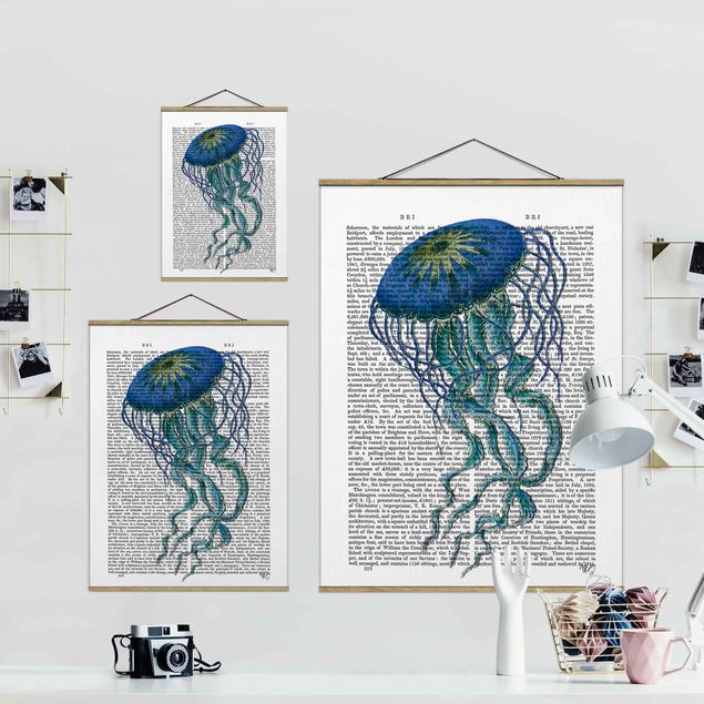 Foto su tessuto da parete con bastone - Reading Animal - Medusa - Verticale 4:3