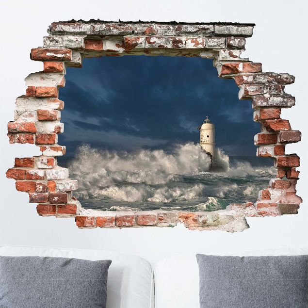 Adesivo murale 3D - Lighthouse on Sardinia - orizzontale 4:3