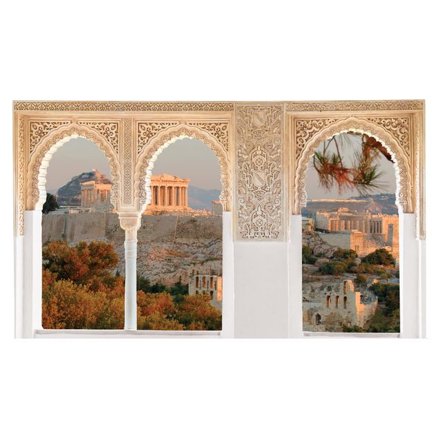 Trompe l'oeil adesivi murali - Finestra sull'acropoli