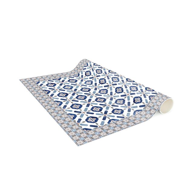 Tappeti effetto piastrelle Piastrelle marocchine Finestra di fiori con cornice di piastrelle