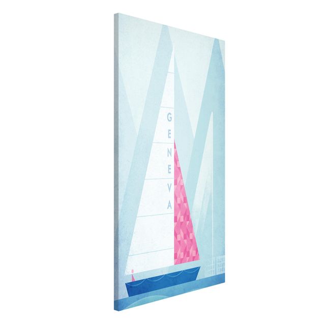 Lavagna magnetica - Poster di viaggio - Genova - Formato verticale 4:3