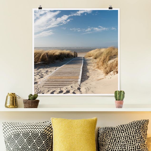 Poster - Spiaggia del Mar Baltico - Quadrato 1:1