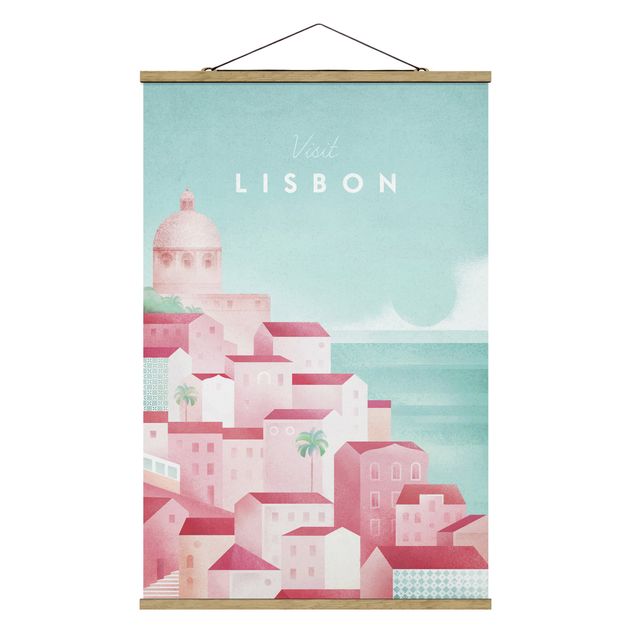 Foto su tessuto da parete con bastone - Poster viaggio - Lisbona - Verticale 3:2