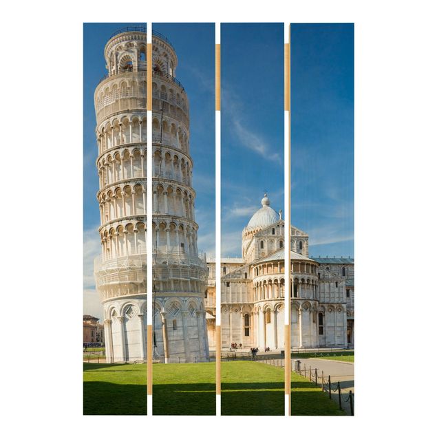 Stampa su legno - La torre pendente di Pisa - Verticale 3:2