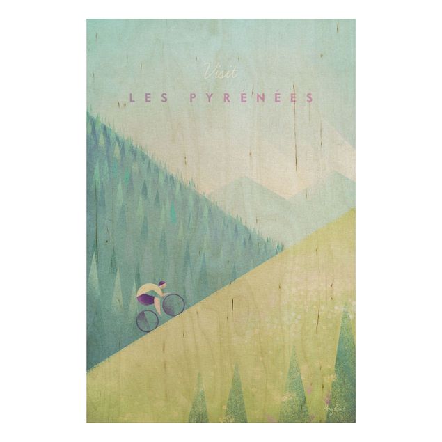 Stampa su legno - Poster Travel - I Pirenei - Verticale 3:2