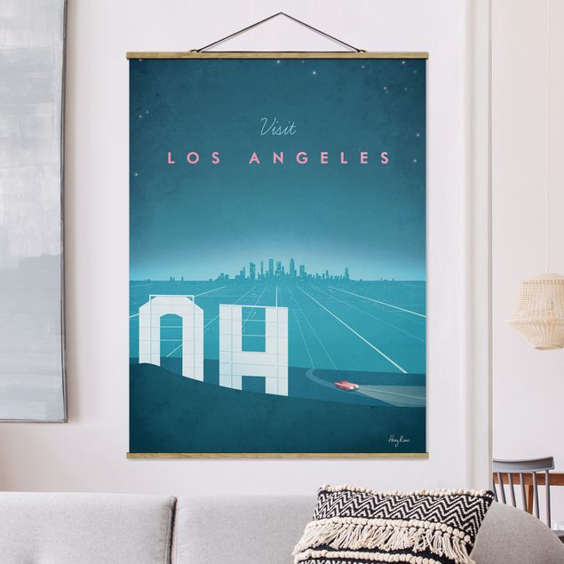 Foto su tessuto da parete con bastone - Poster Travel - Los Angeles - Verticale 4:3