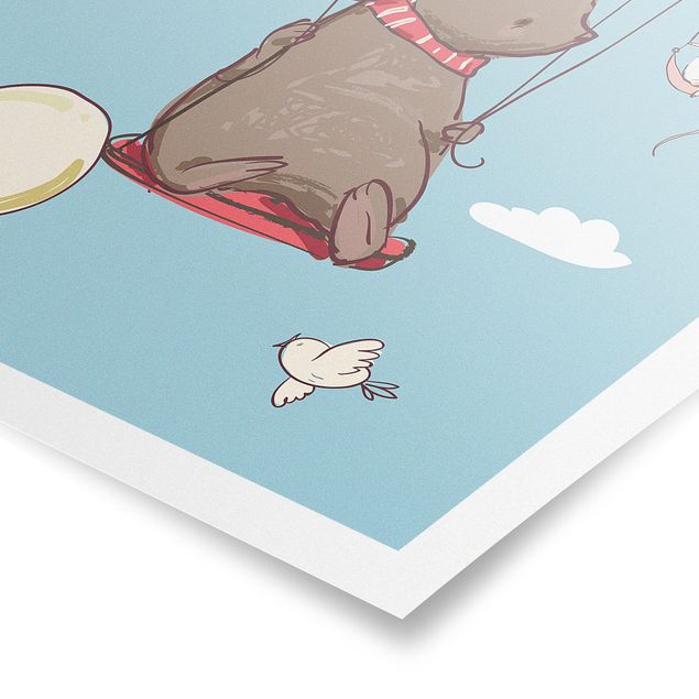 Poster - Orso e mouse Fly - Verticale 4:3