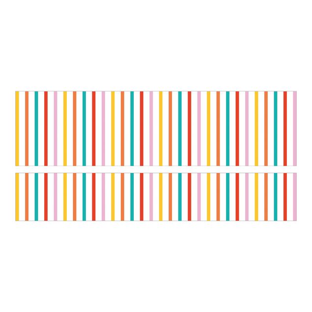 Carta adesiva per mobili IKEA - Malm Letto basso 160x200cm No.UL750 Stripes