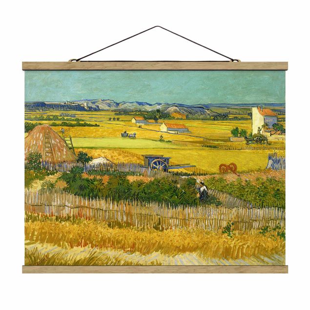 Foto su tessuto da parete con bastone - Vincent Van Gogh - Harvest - Orizzontale 3:4