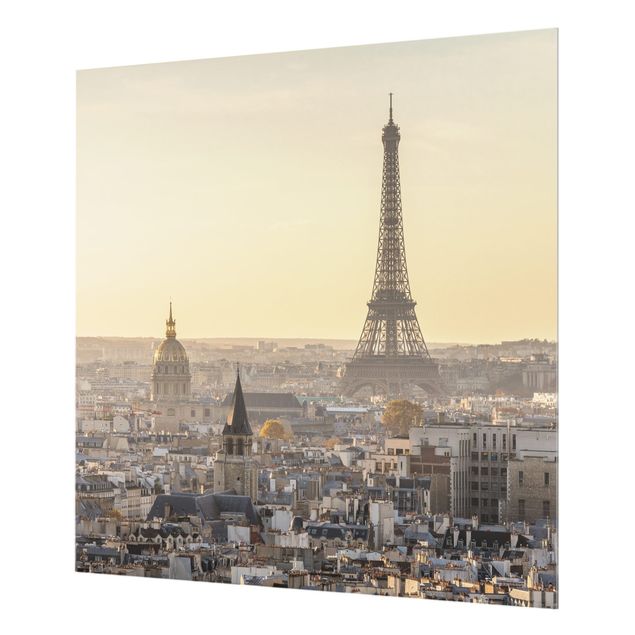 Paraschizzi in vetro - Parigi all'alba - Quadrato 1:1