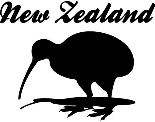 Adesivo murale no.JS38 New Zealand Kiwi