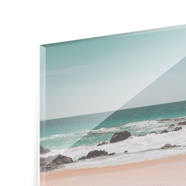 Paraschizzi in vetro - Spiaggia assolata in Messico - Formato orizzontale 3:2