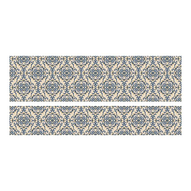 Carta adesiva per mobili IKEA - Malm Letto basso 160x200cm Tips ornament in beige