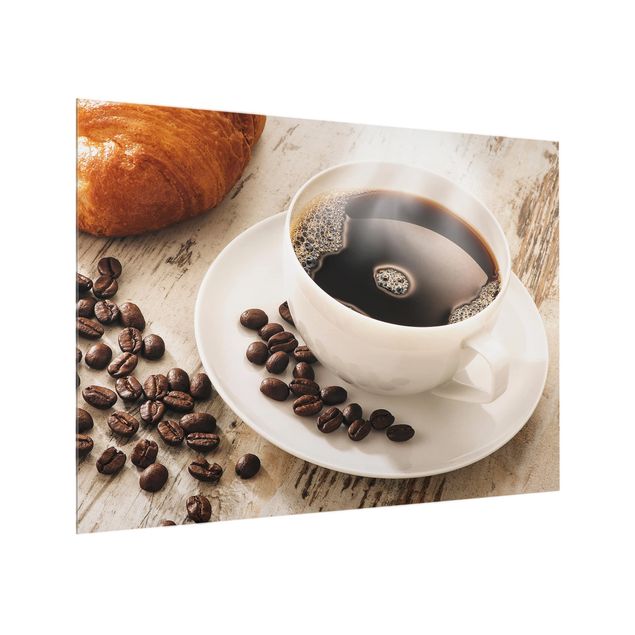 Paraschizzi in vetro - Steaming Coffee Cup With Coffee Beans