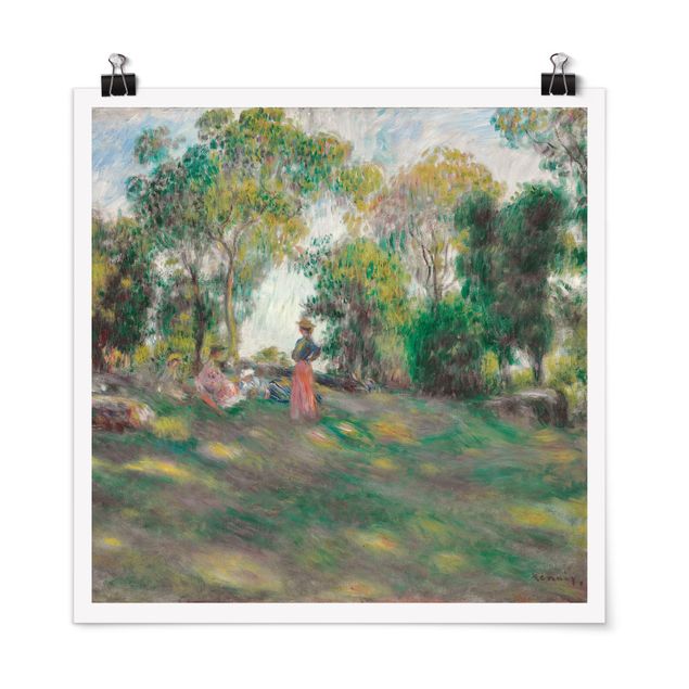 Poster - Auguste Renoir - Paesaggio con figure - Quadrato 1:1