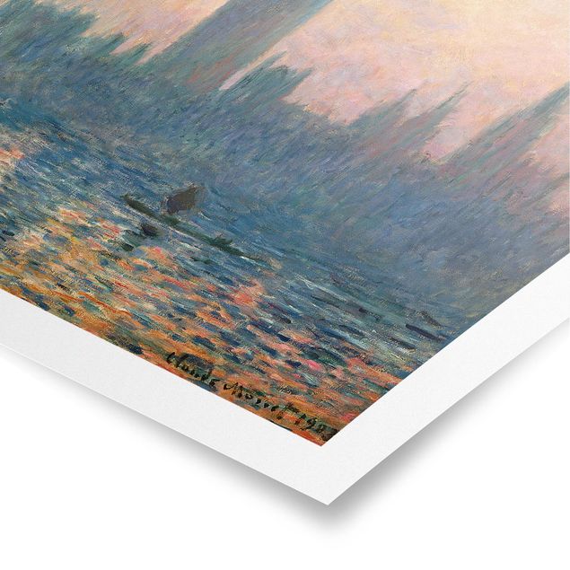 Poster - Claude Monet - London Sunset - Quadrato 1:1