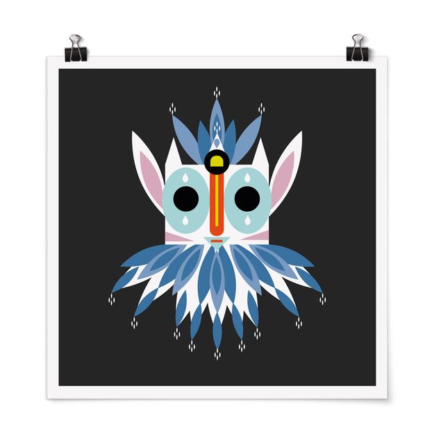 Poster - Collage Mask Ethnic - Gnome - Quadrato 1:1