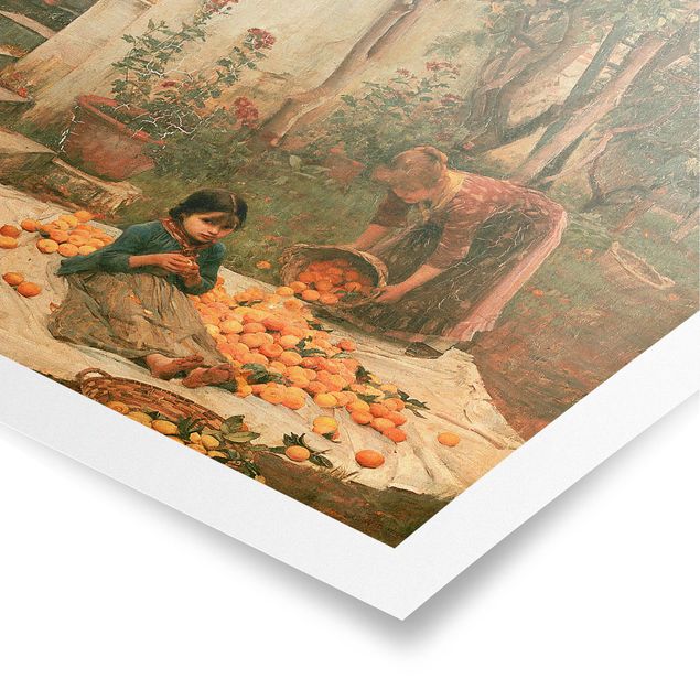 Poster - John William Waterhouse - Le Pickers Arancione - Verticale 3:2