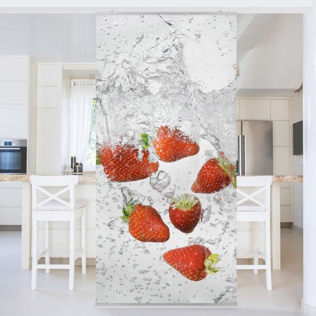 Tenda a pannello - Fresh Strawberries In Water - 250x120cm