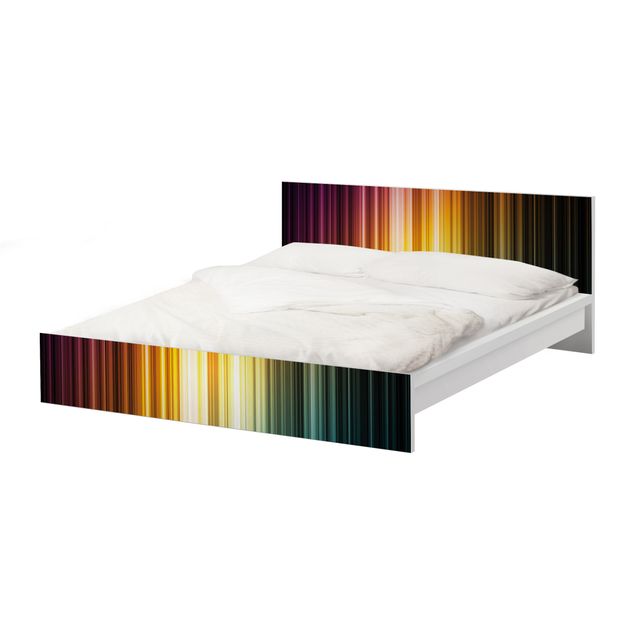 Carta adesiva per mobili IKEA - Malm Letto basso 160x200cm Rainbow Light