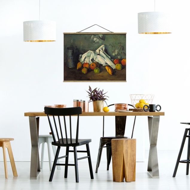 Foto su tessuto da parete con bastone - Paul Cézanne - Latte Can E Apple - Orizzontale 3:4