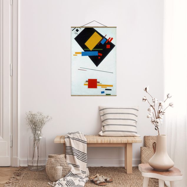 Foto su tessuto da parete con bastone - Kasimir Malevich - Suprematismo Pittura - Verticale 3:2