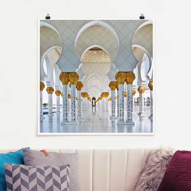 Poster - Moschea di Abu Dhabi - Quadrato 1:1
