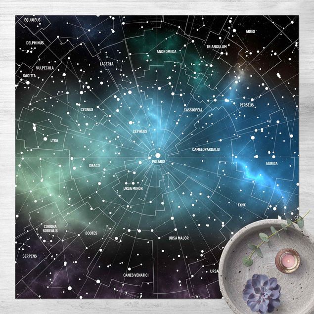 Tappeto per balcone Mappa delle costellazioni stellari Nebulosa galattica