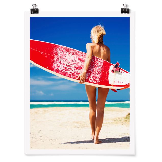 Poster - Surfer Girl - Verticale 4:3