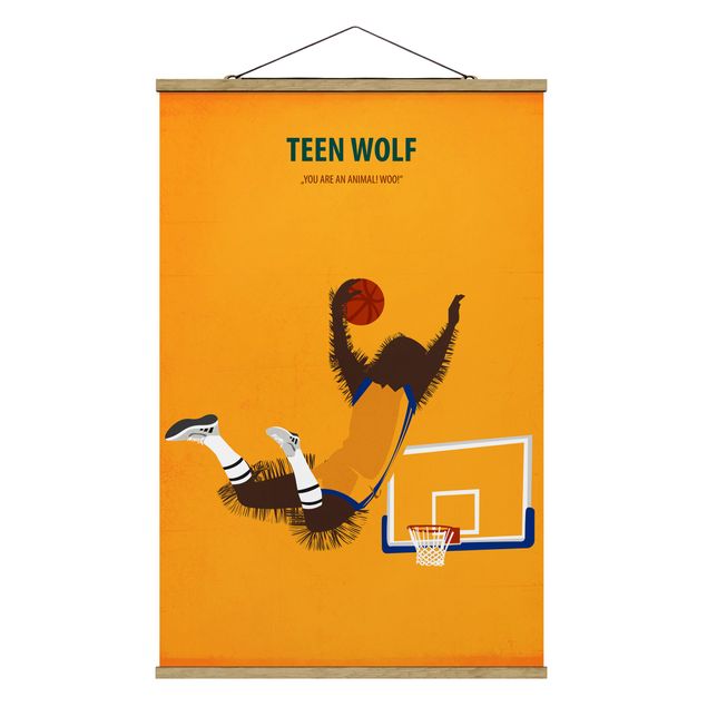 Foto su tessuto da parete con bastone - Locandina cinematografica Teen Wolf - Verticale 3:2