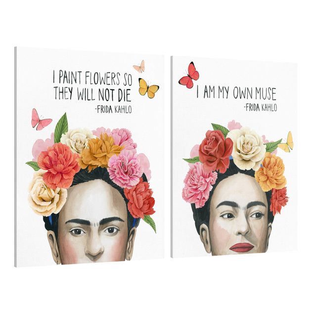 Stampe su tela Pensieri di Frida Set I