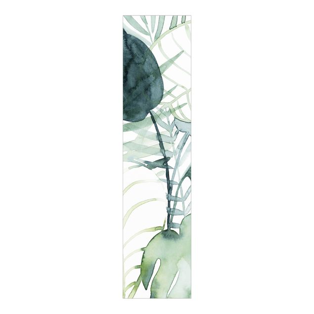 Tenda scorrevole set - Fronde di palma in acquerello II