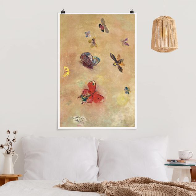 quadri con animali Odilon Redon - Farfalle colorate