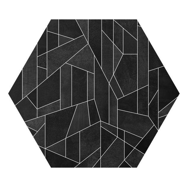 Esagono in forex - Bianco e nero geometrico Acquarello