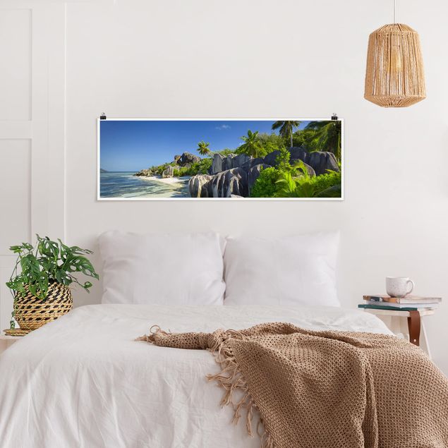 Poster - Dream Beach Seychelles - Panorama formato orizzontale