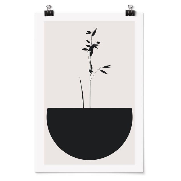 Poster - Mondo vegetale grafico - Morbida crescita - Verticale 3:2