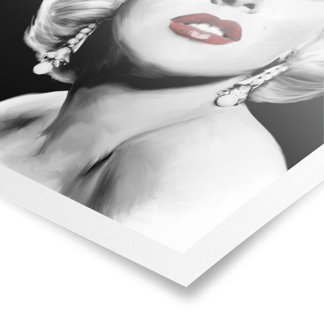 Poster - Marilyn con gli orecchini - Verticale 4:3