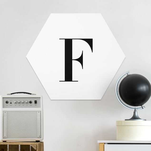 Esagono in forex - Lettera Serif Bianco F