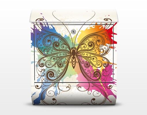 Cassetta postale Aquarell Butterfly 39x46x13cm