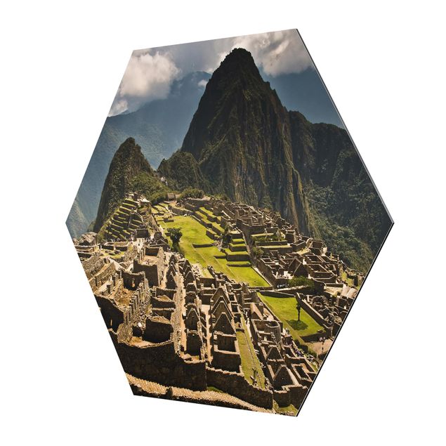 Esagono in Alluminio Dibond - Machu Picchu