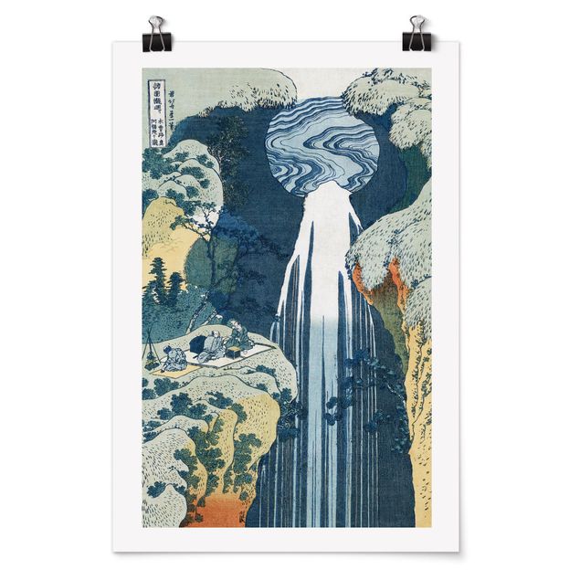 Poster - Katsushika Hokusai - La cascata di Amida - Verticale 3:2