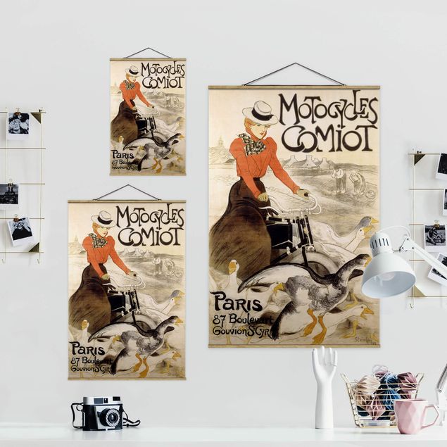 Foto su tessuto da parete con bastone - Théophile Steinlen - Poster Per motore Comiot - Verticale 3:2